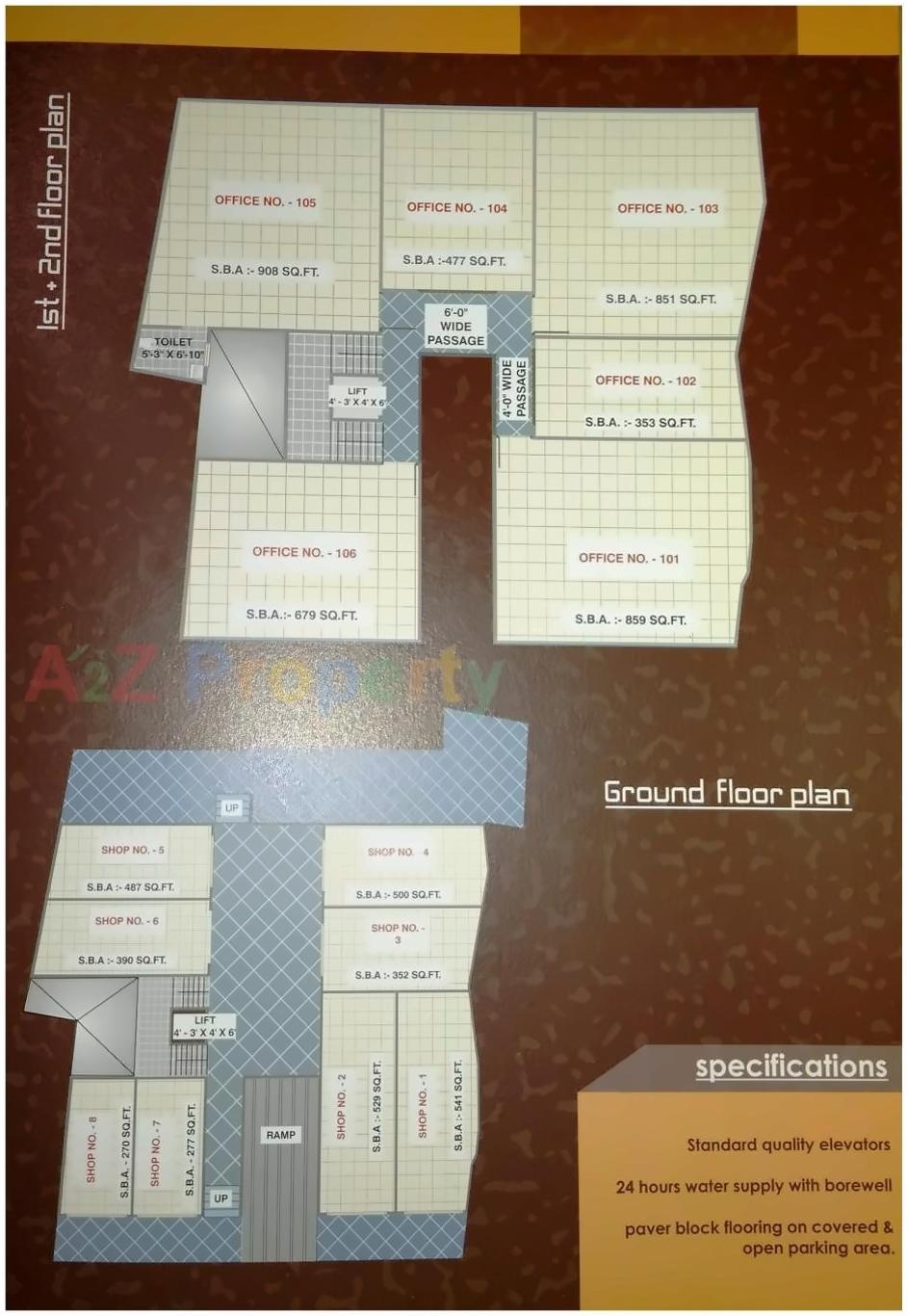 Layout of real estate project Shree Balaji Icon located at Vadodara, Vadodara, Gujarat