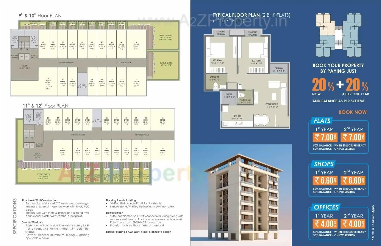 Layout of real estate project Shree Balaji Skyrise located at Vadodara, Vadodara, Gujarat