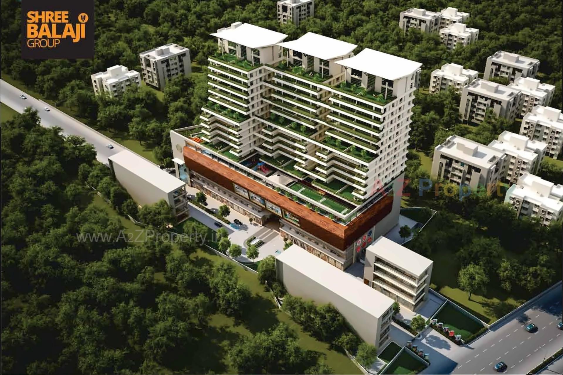 3D Elevation of real estate project Shree Balaji Wind located at Vadodara, Vadodara, Gujarat
