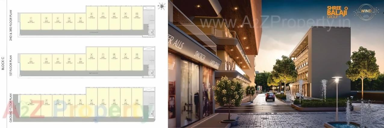 Layout of real estate project Shree Balaji Wind located at Savad, Vadodara, Gujarat