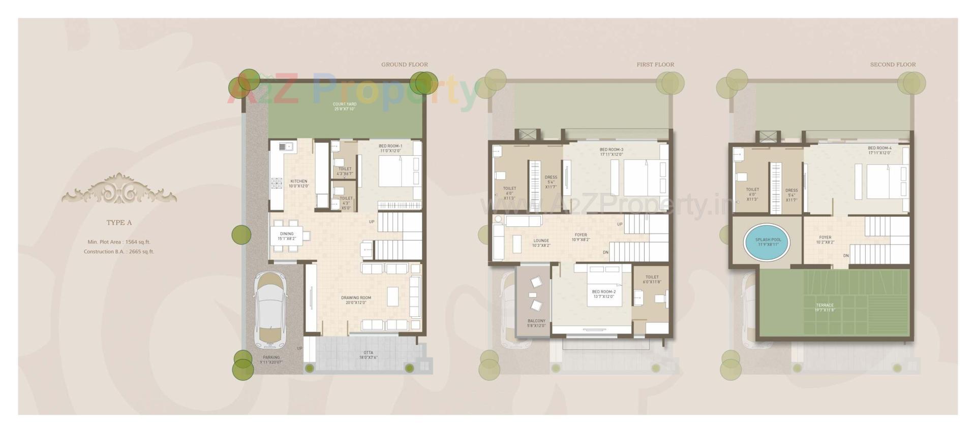 Layout of real estate project Shree Four located at Sevasi, Vadodara, Gujarat