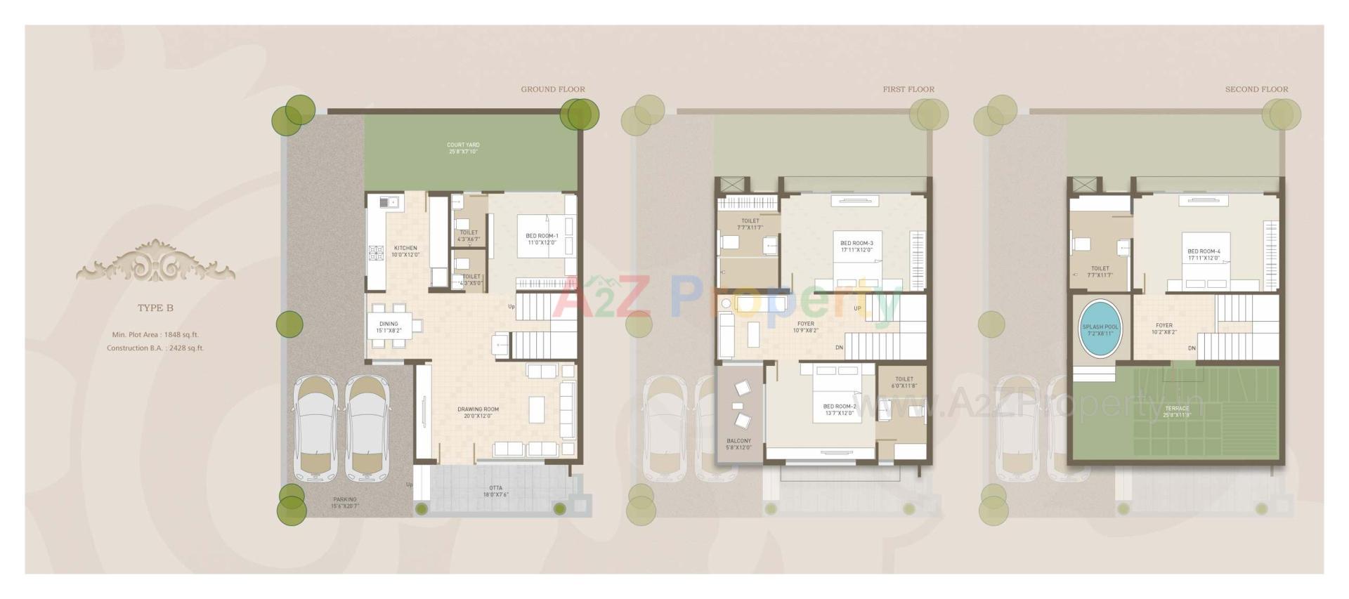Layout of real estate project Shree Four located at Sevasi, Vadodara, Gujarat