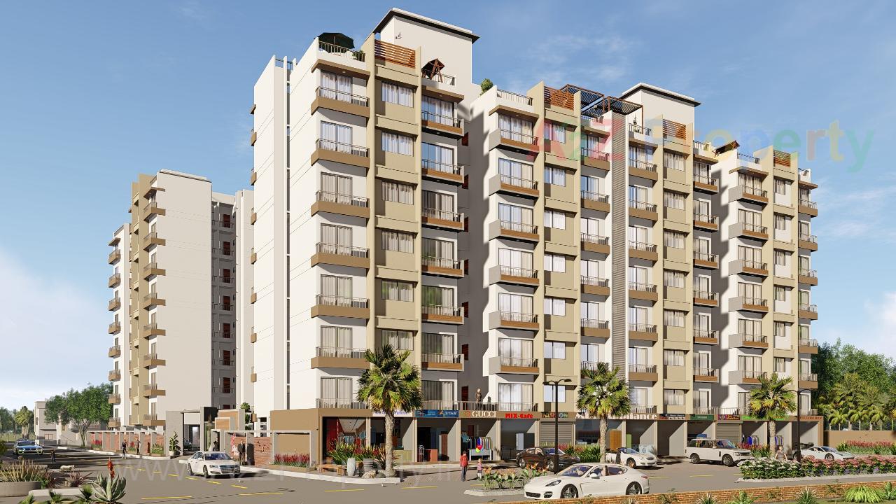 3D Elevation of real estate project Shree Ghanshyam Residency located at Atladara, Vadodara, Gujarat