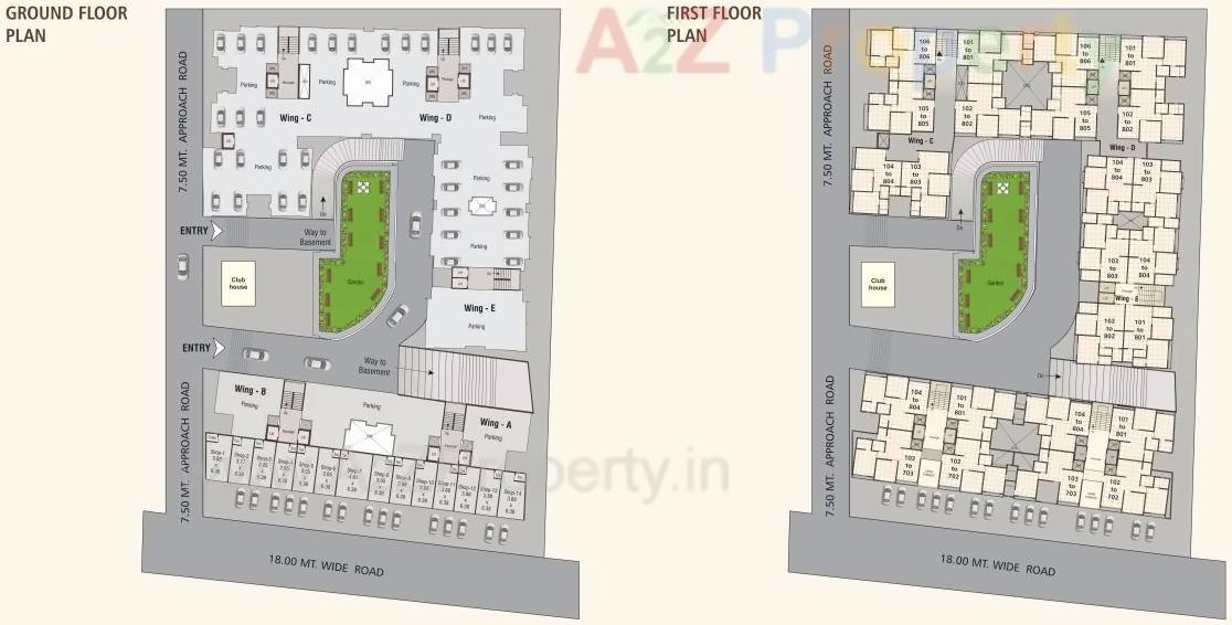 Layout of real estate project Shree Ghanshyam Residency located at Atladara, Vadodara, Gujarat