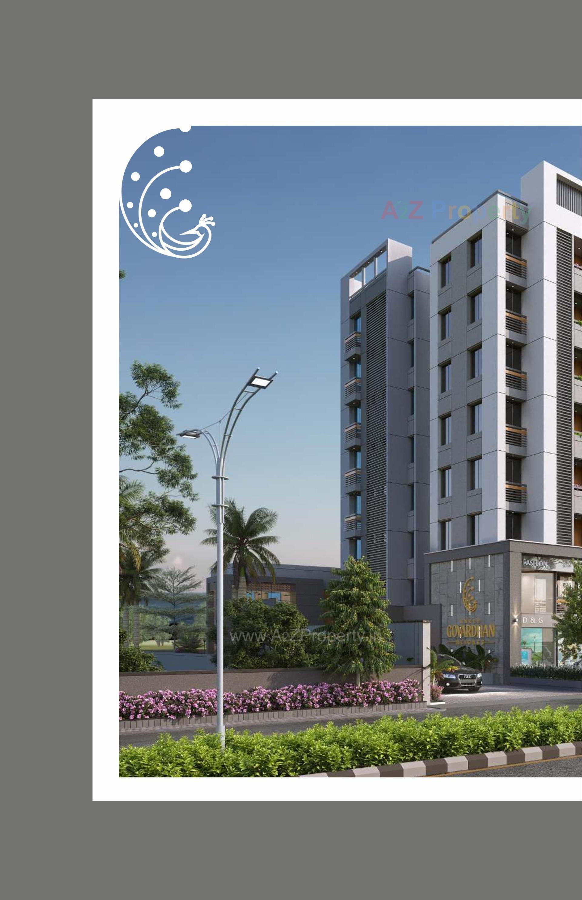 3D Elevation of real estate project Shree Govardhan Heights located at Koyali, Vadodara, Gujarat