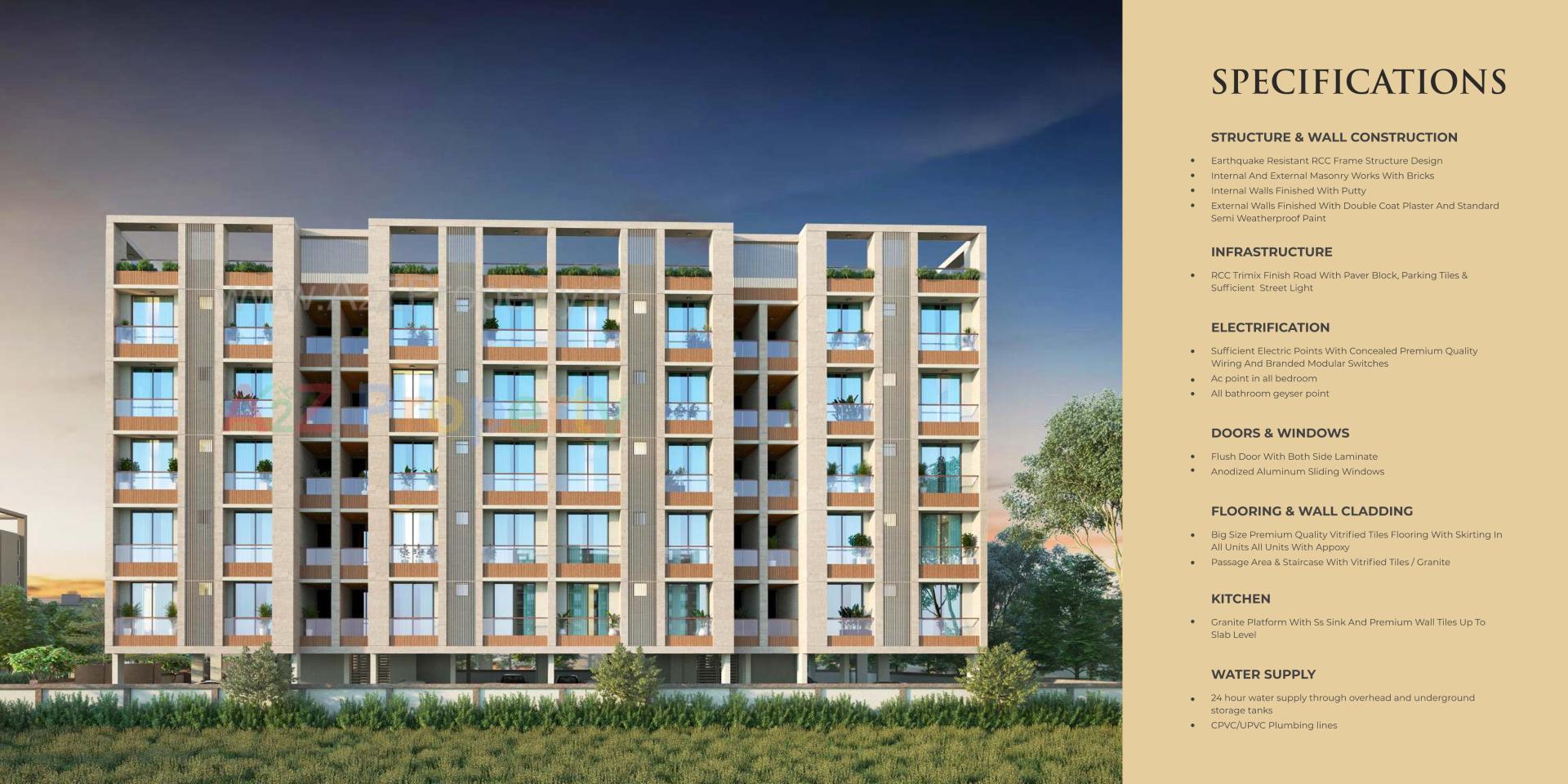 3D Elevation of real estate project Shree Hari Heritage located at Nizampura, Vadodara, Gujarat