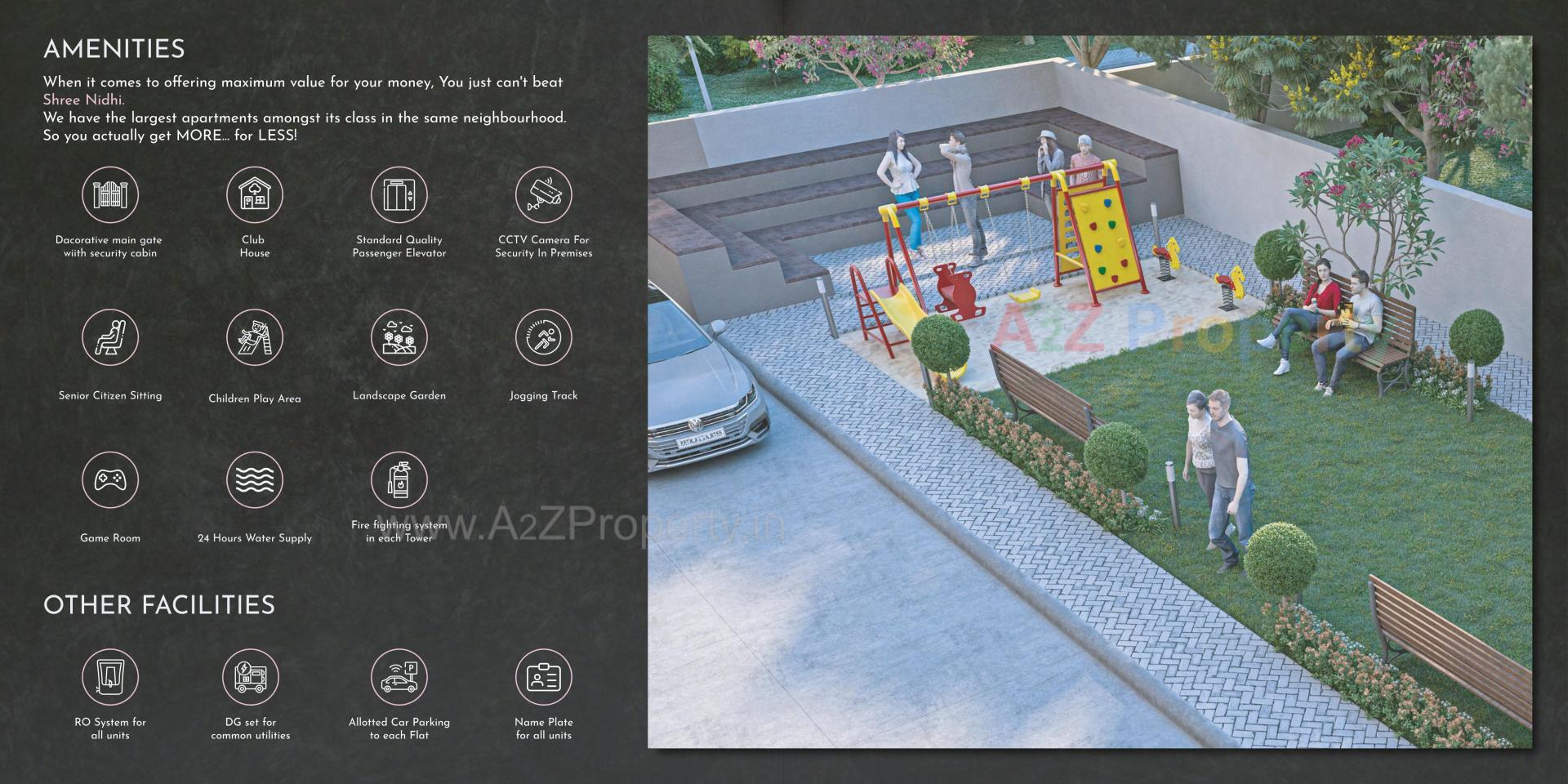 3D Elevation of real estate project Shree Nidhi Residency located at Bapod, Vadodara, Gujarat