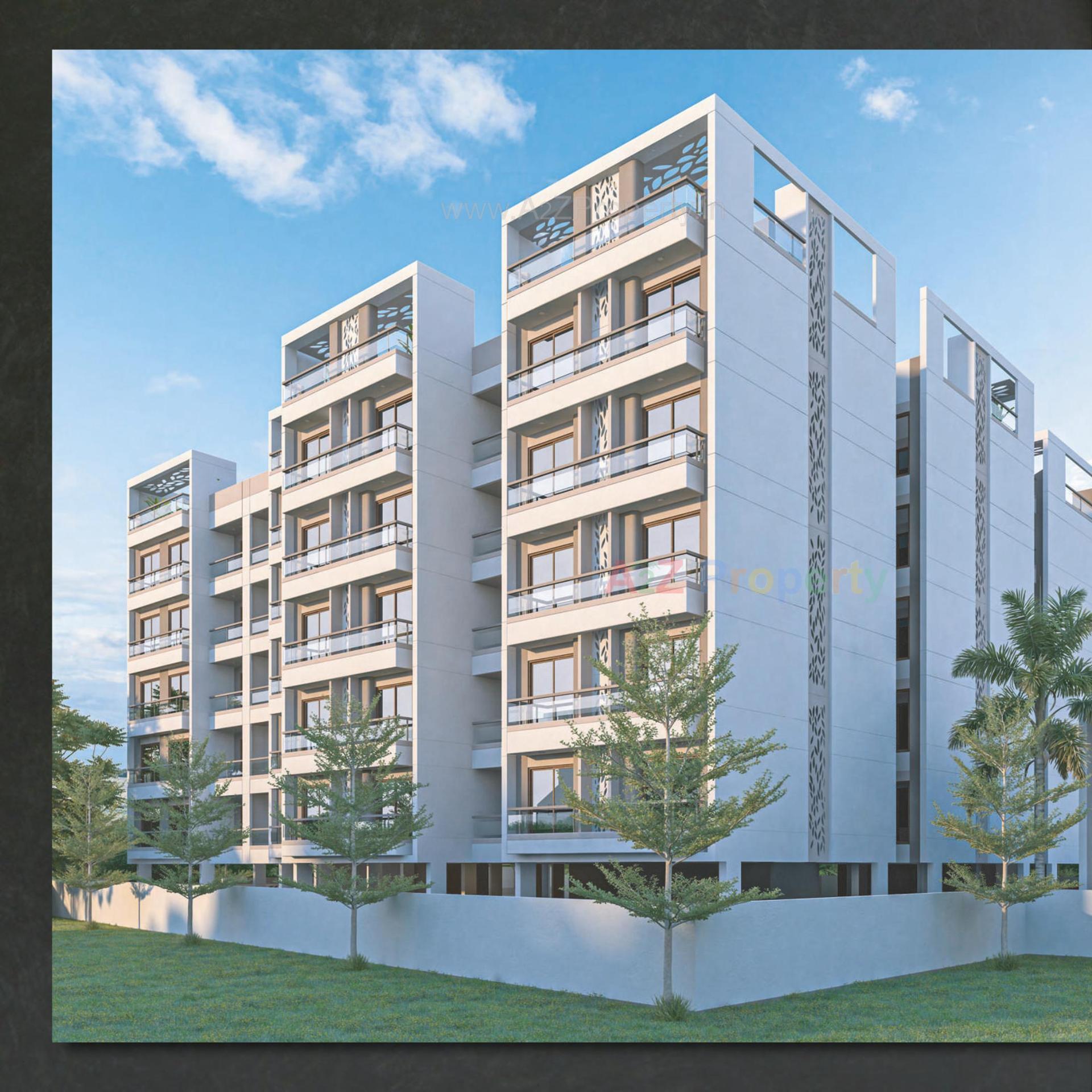 3D Elevation of real estate project Shree Nidhi Residency located at Bapod, Vadodara, Gujarat