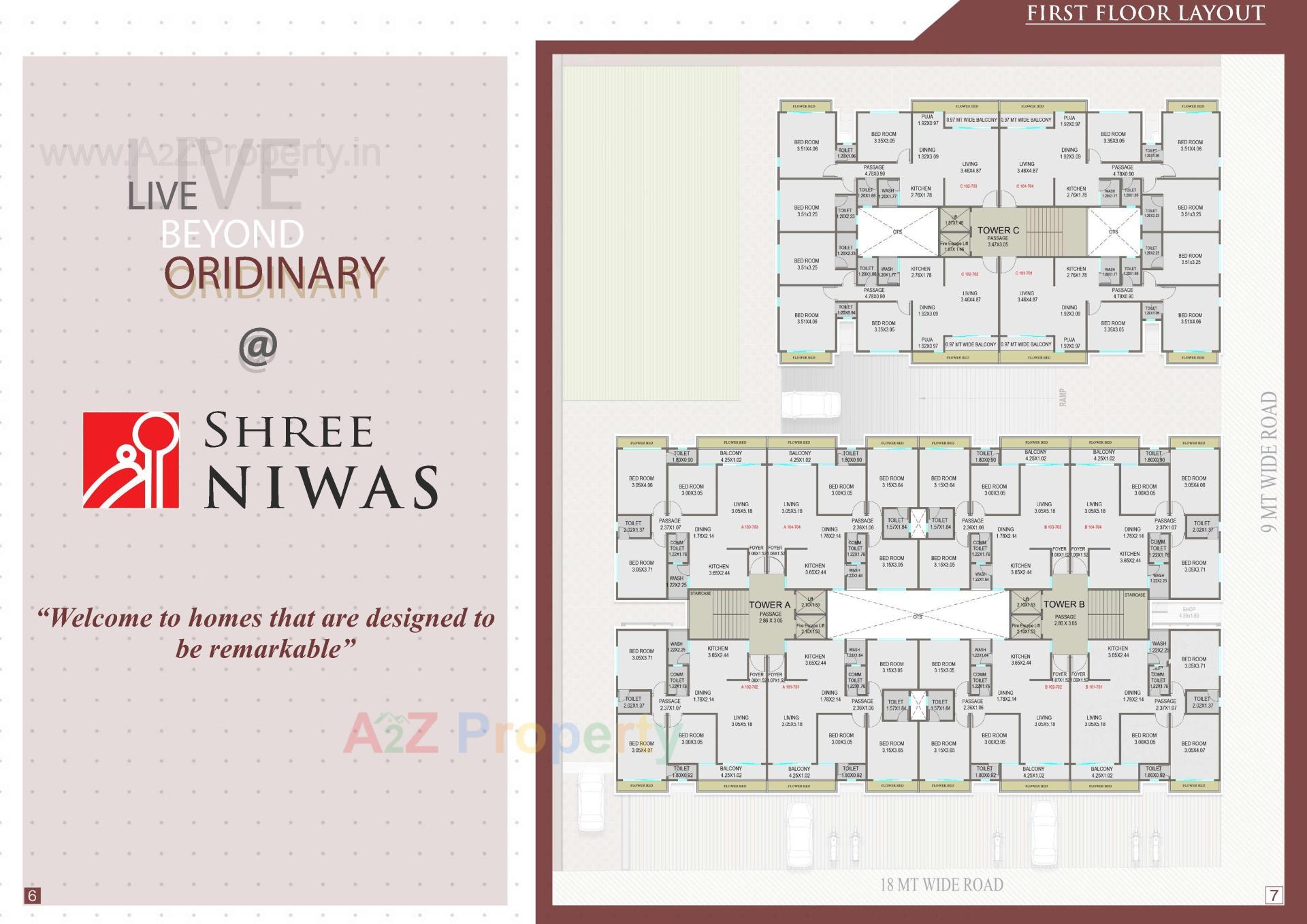 Layout of real estate project Shree Niwas located at Makarpura, Vadodara, Gujarat