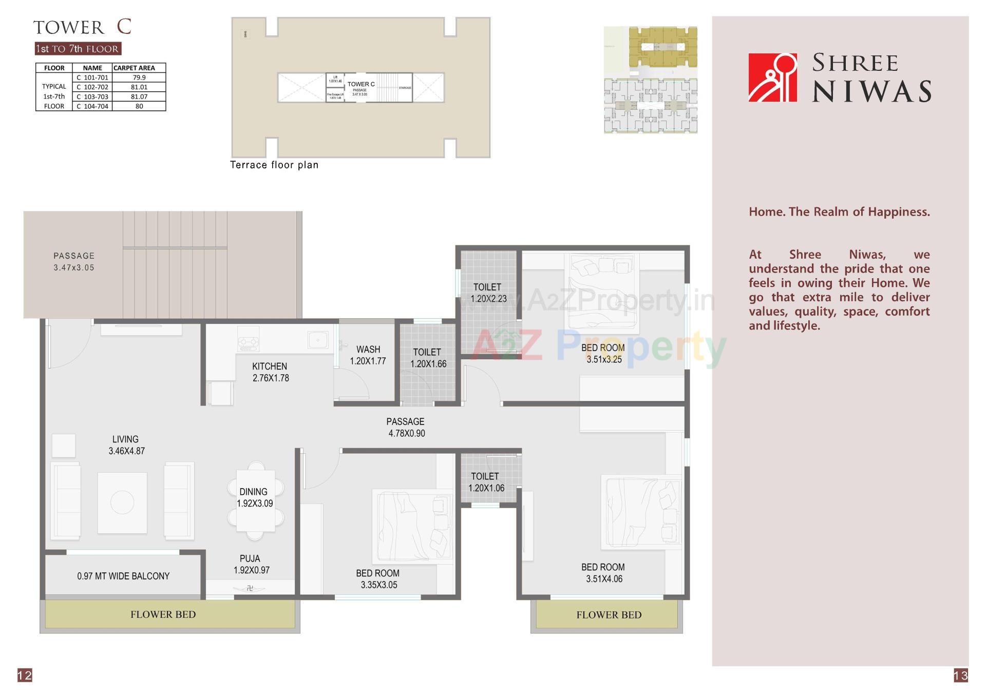 Layout of real estate project Shree Niwas located at Makarpura, Vadodara, Gujarat