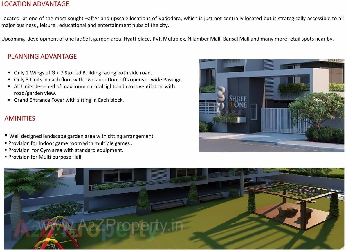  of real estate project Shree One located at Bhayli, Vadodara, Gujarat