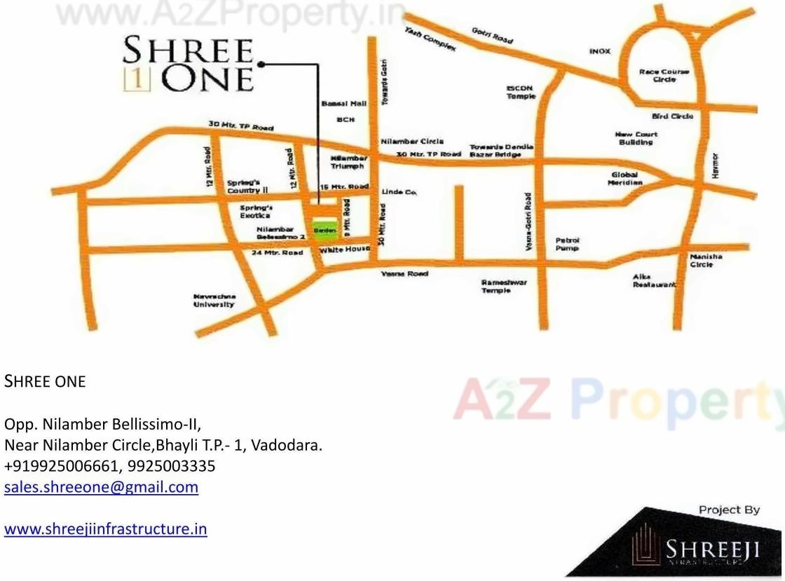  of real estate project Shree One located at Bhayli, Vadodara, Gujarat