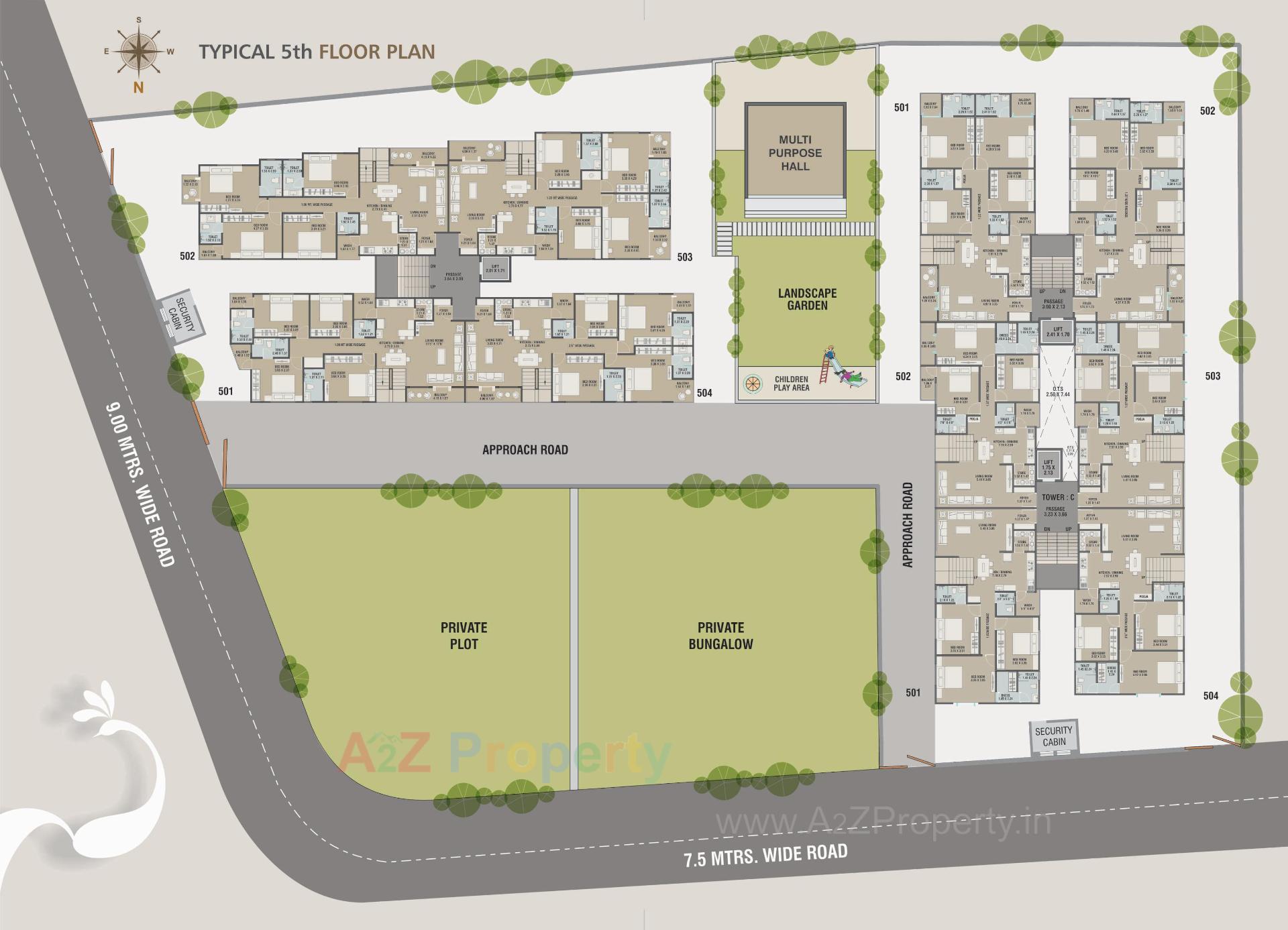 Layout of real estate project Shree Radhe Shyam Edifice located at Saiyad-vasana, Vadodara, Gujarat
