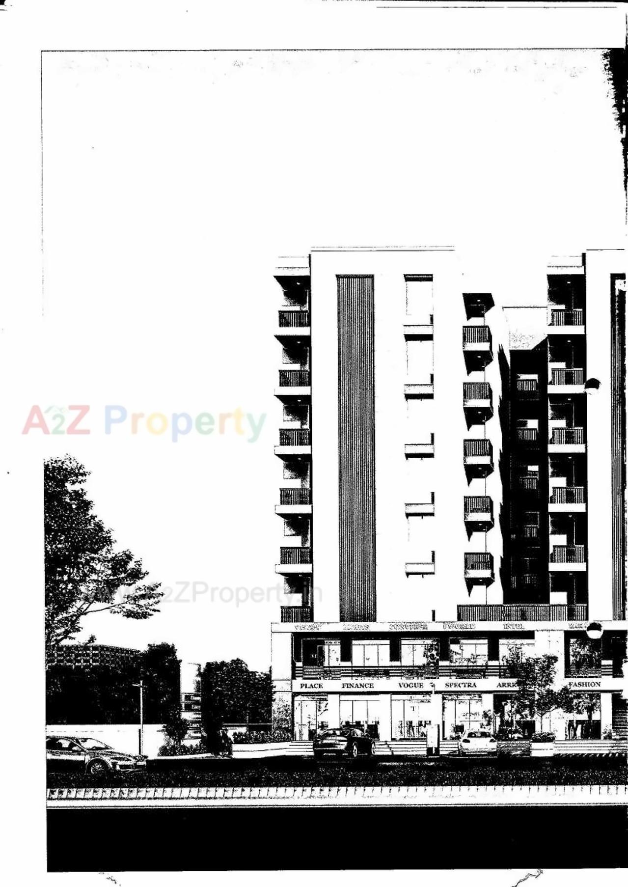 3D Elevation of real estate project Shree Radhe Shyam Elite located at Bhayli, Vadodara, Gujarat