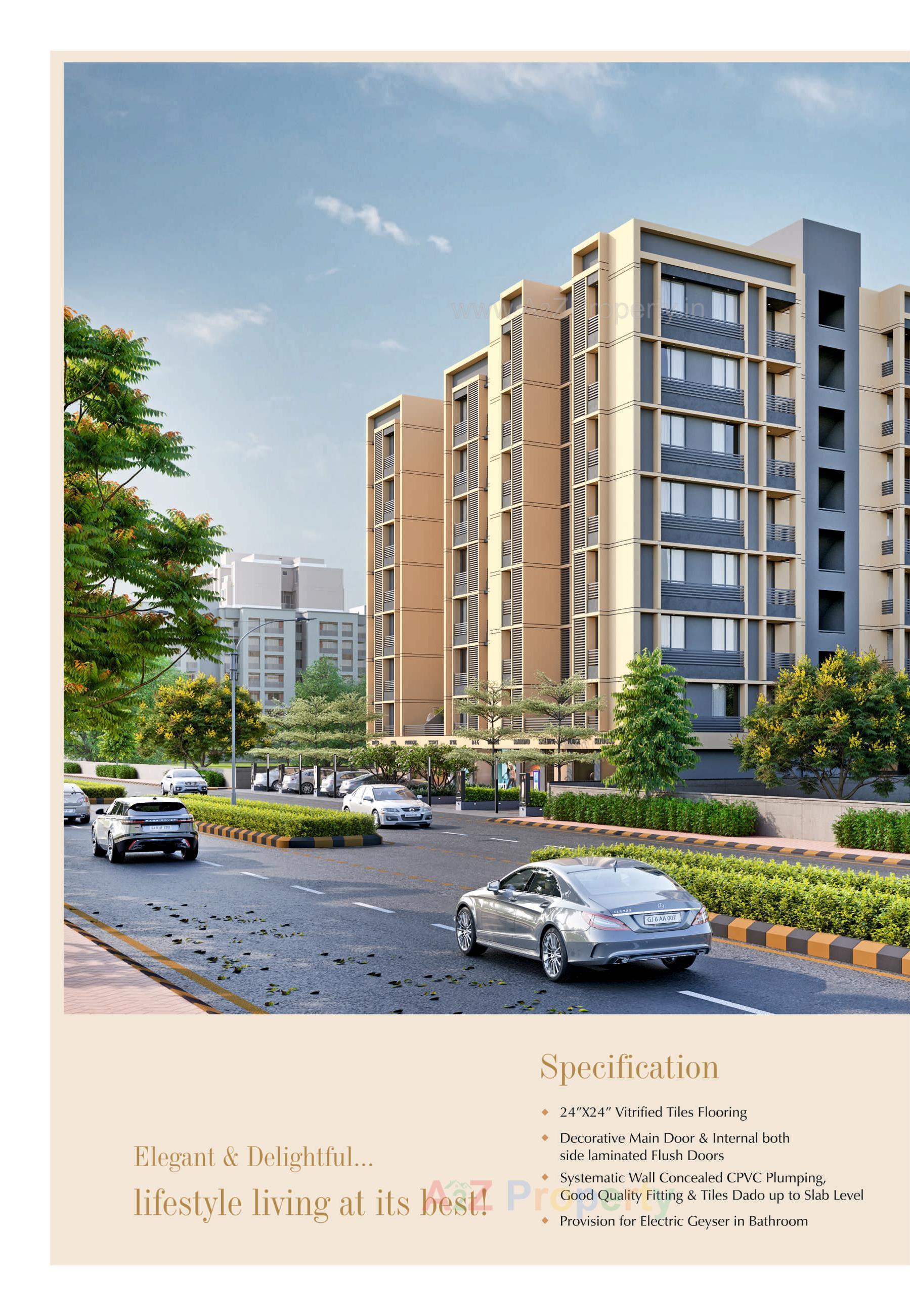 3D Elevation of real estate project Shree Radhe Shyam located at Sevasi, Vadodara, Gujarat