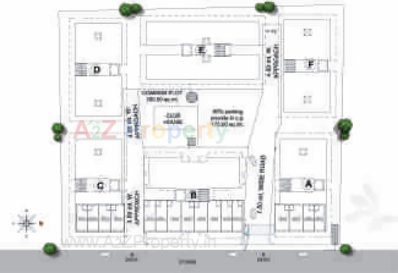 Layout of real estate project Shree Radheshyam Elegance located at Vasna, Vadodara, Gujarat