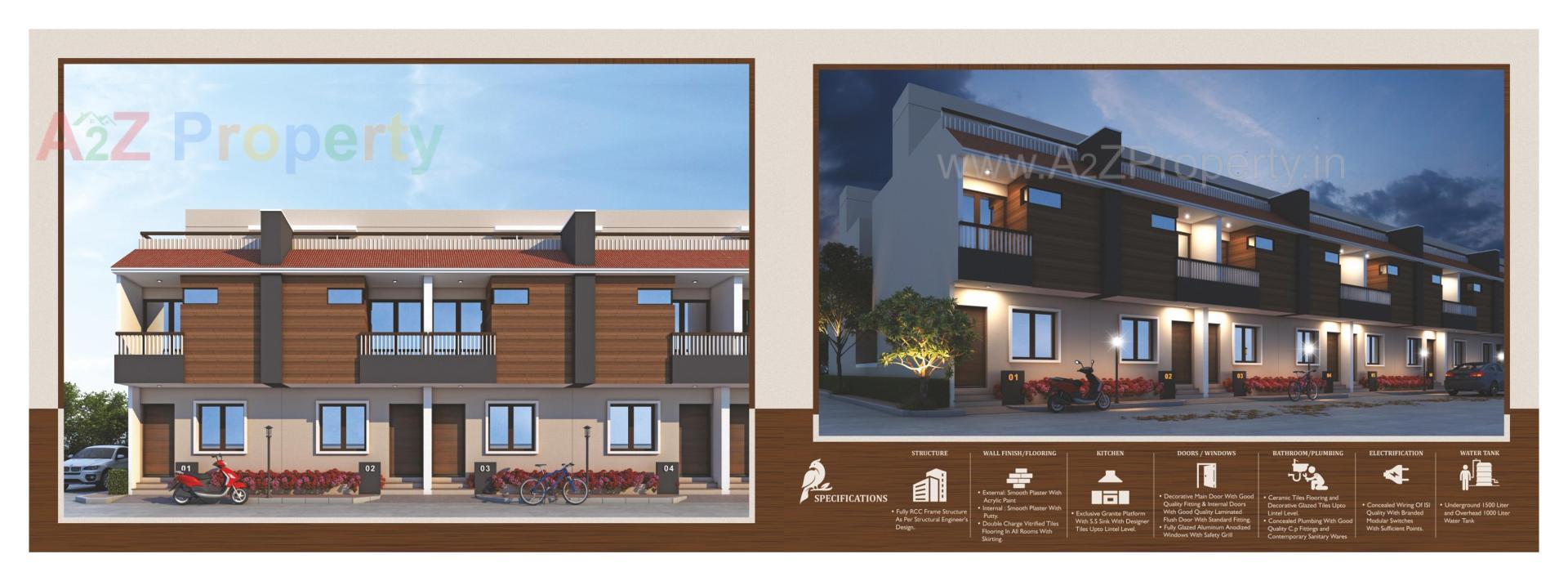 3D Elevation of real estate project Shree Raj Residency located at Bpod, Vadodara, Gujarat