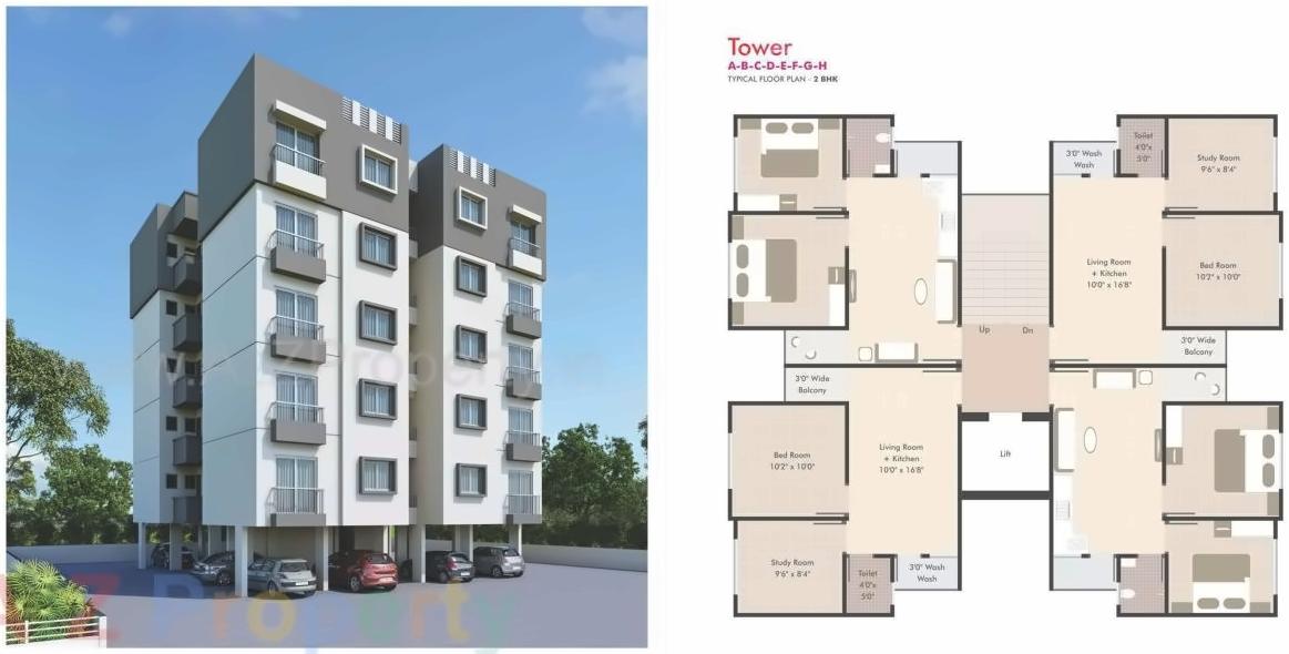 Layout of real estate project Shree Ram Residency located at Tarsali, Vadodara, Gujarat