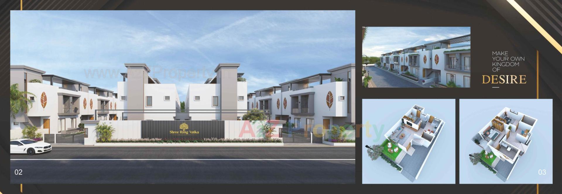 3D Elevation of real estate project Shree Rang Vatika located at Karjan, Vadodara, Gujarat