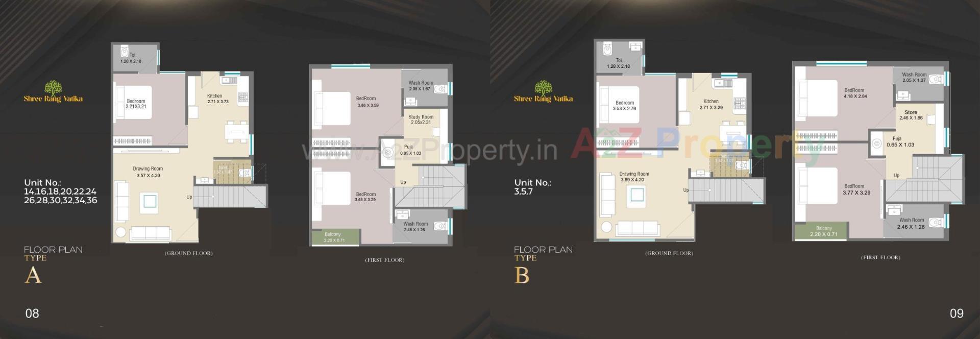 Layout of real estate project Shree Rang Vatika located at Karjan, Vadodara, Gujarat