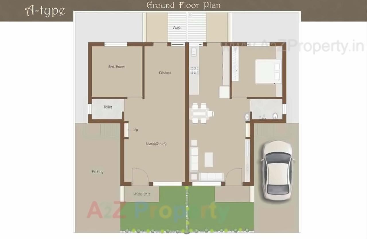 Layout of real estate project Shree Rang Villa located at Sayajipura, Vadodara, Gujarat