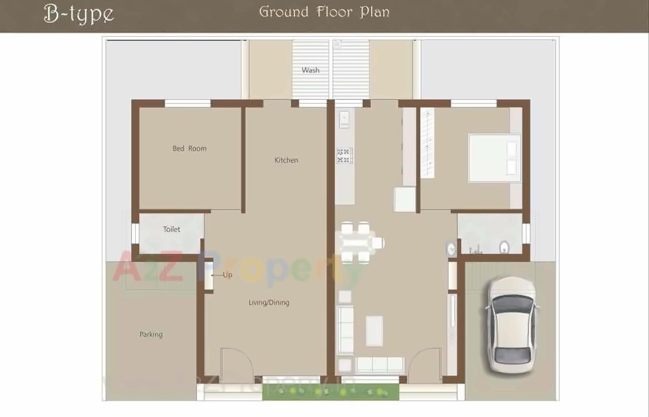 Layout of real estate project Shree Rang Villa located at Sayajipura, Vadodara, Gujarat