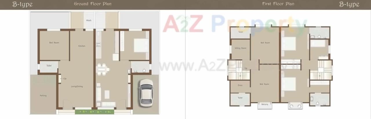 Layout of real estate project Shree Rang Villa located at Sayajipura, Vadodara, Gujarat