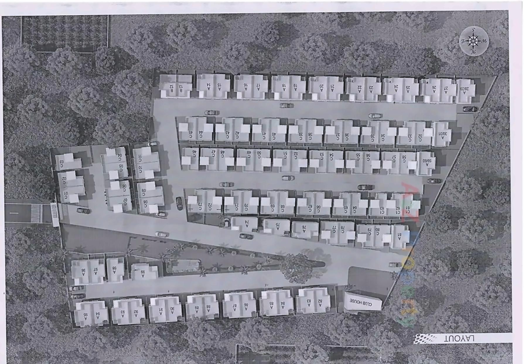 Layout of real estate project Shree Rangam Kutir located at Khatamba, Vadodara, Gujarat