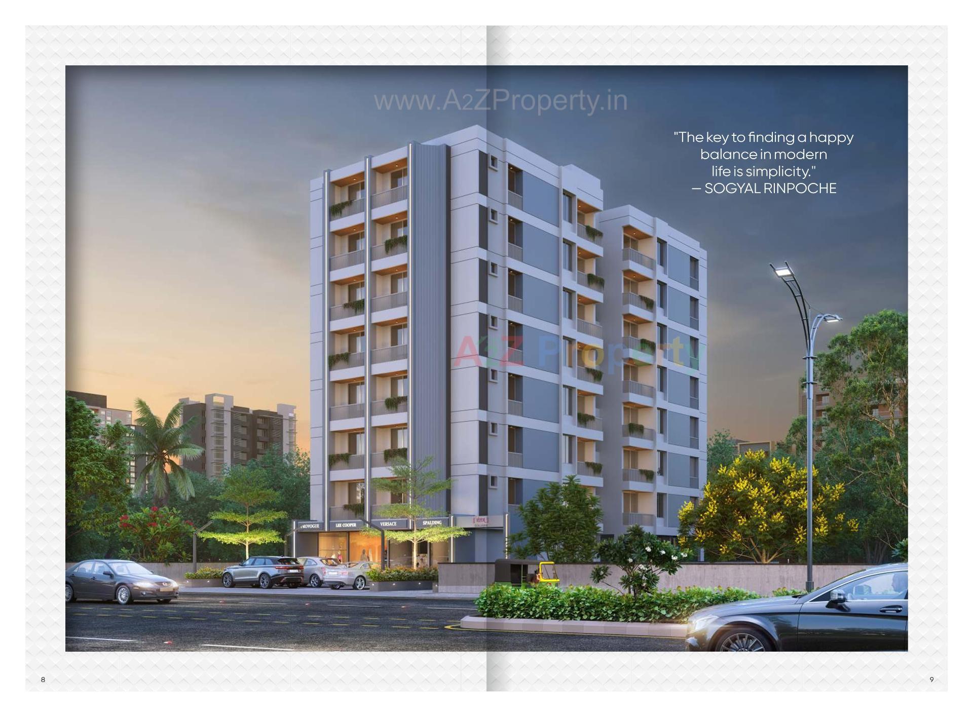 3D Elevation of real estate project Shree Rangam Square located at Vadsar, Vadodara, Gujarat