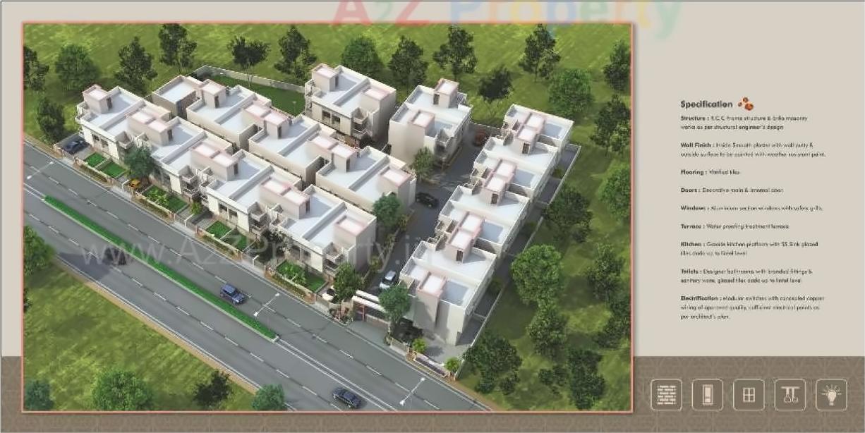 3D Elevation of real estate project Shree Rangam Vintage located at Sayajipura, Vadodara, Gujarat