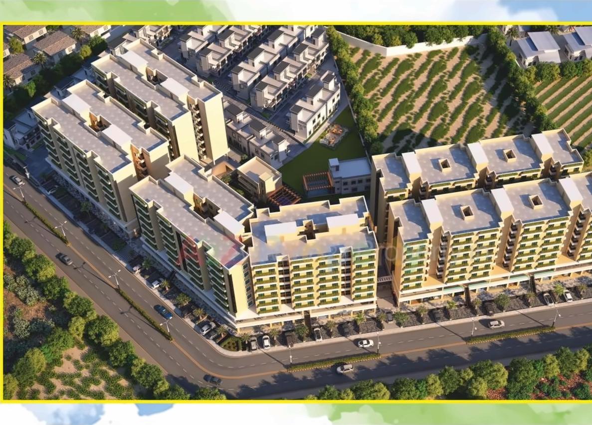 3D Elevation of real estate project Shree Siddheshwar Habitat located at Tarsali, Vadodara, Gujarat