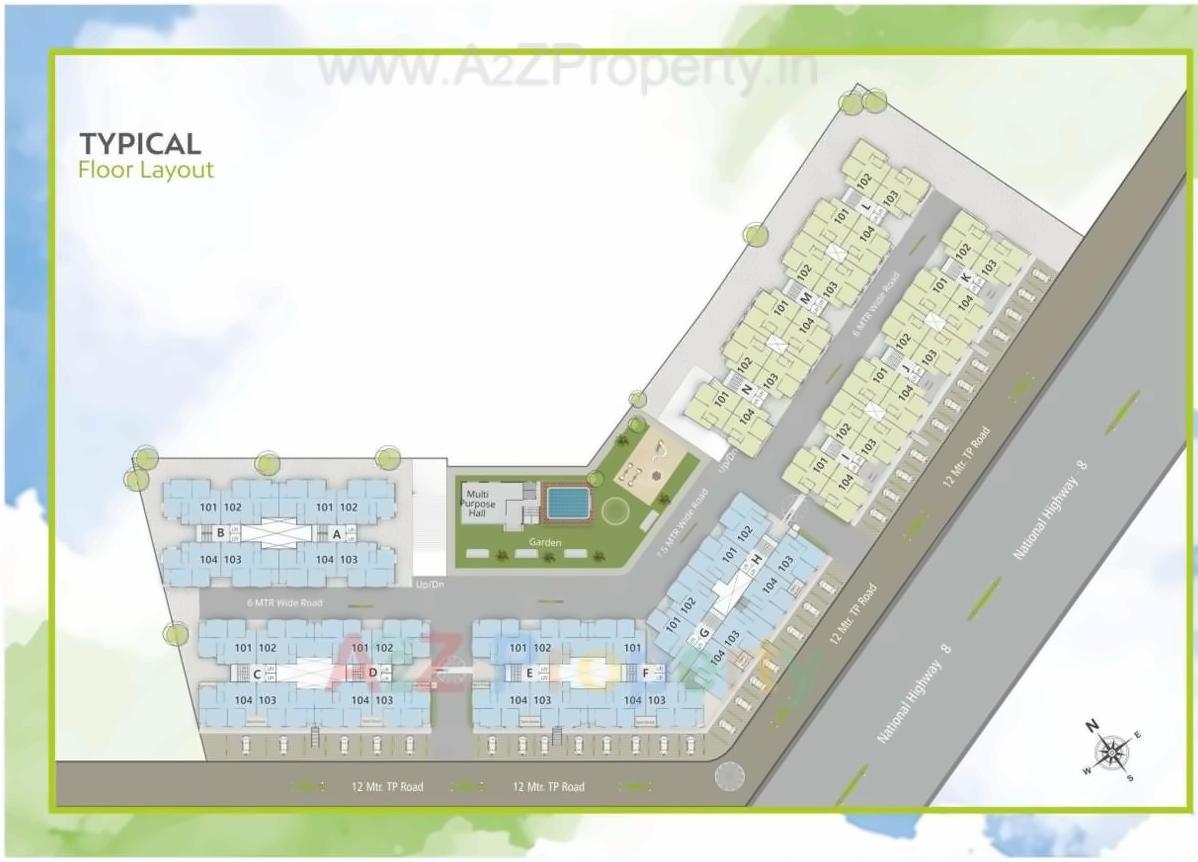 Layout of real estate project Shree Siddheshwar Habitat located at Tarsali, Vadodara, Gujarat