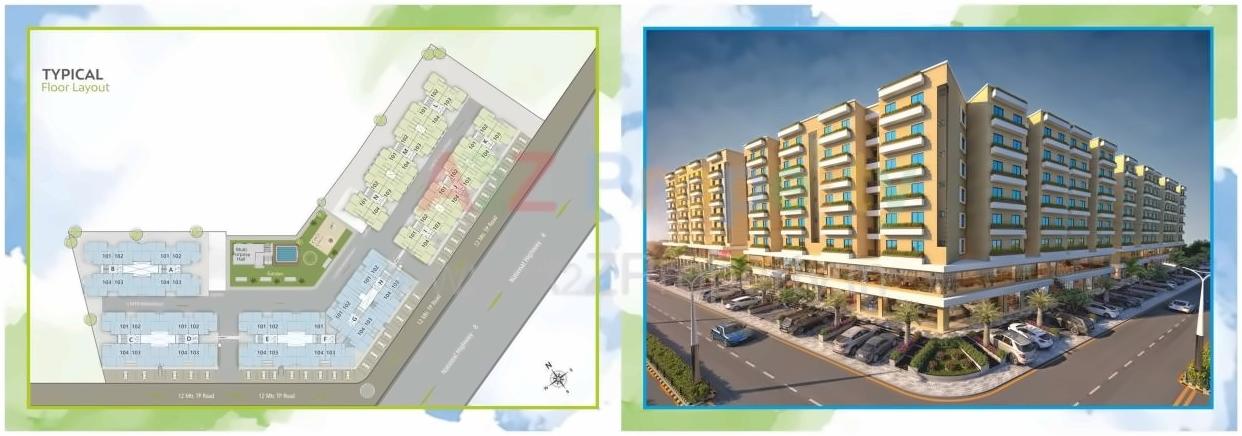 Layout of real estate project Shree Siddheshwar Habitat located at Tarsali, Vadodara, Gujarat