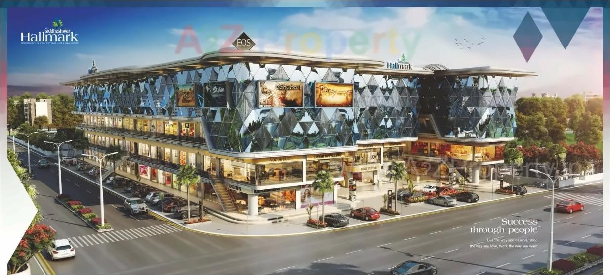 3D Elevation of real estate project Shree Siddheshwar Hallmark located at Bapod, Vadodara, Gujarat