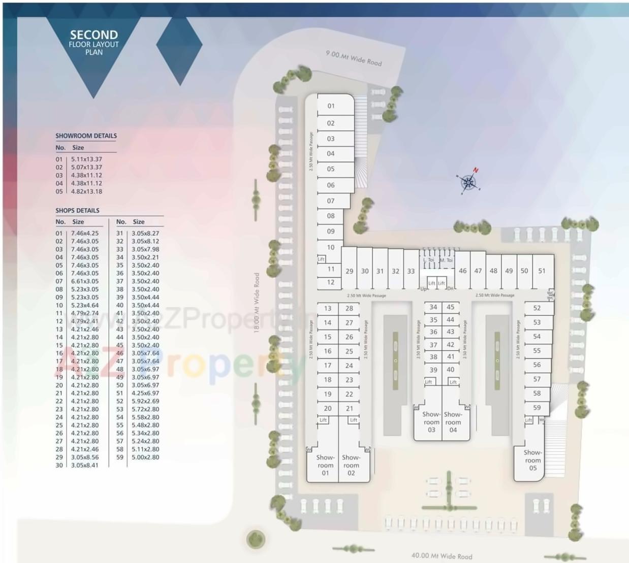 Layout of real estate project Shree Siddheshwar Hallmark located at Bapod, Vadodara, Gujarat