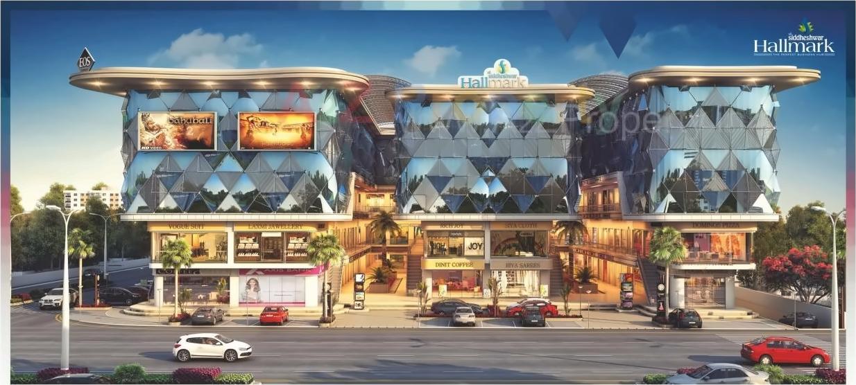 3D Elevation of real estate project Shree Siddheshwar Hallmark located at Bapod, Vadodara, Gujarat