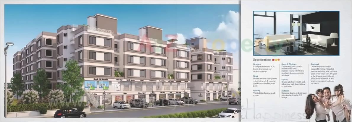 3D Elevation of real estate project Shree Siddheshwar Happiness located at Kapurai, Vadodara, Gujarat