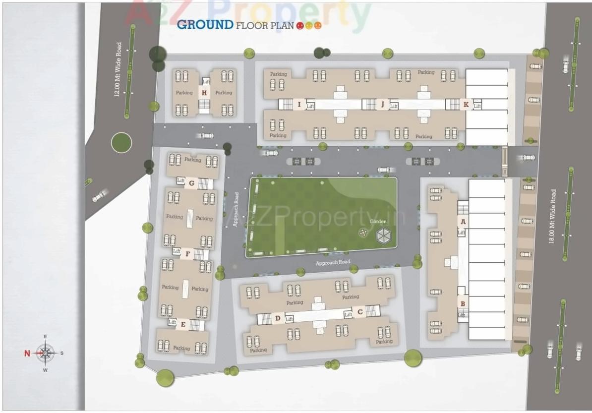 Layout of real estate project Shree Siddheshwar Happiness located at Kapurai, Vadodara, Gujarat