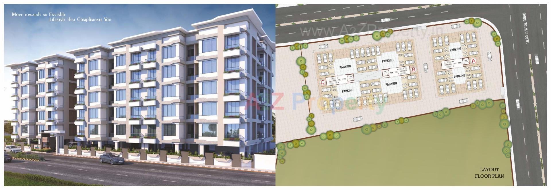 Layout of real estate project Shree Siddheshwar Hari Darshan located at Chhani, Vadodara, Gujarat