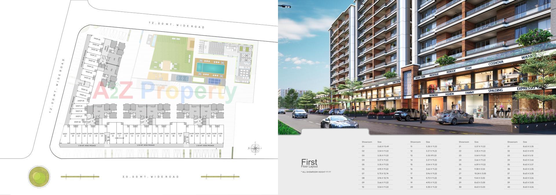 Layout of real estate project Shree Siddheshwar Hazelwood located at Vadod, Vadodara, Gujarat