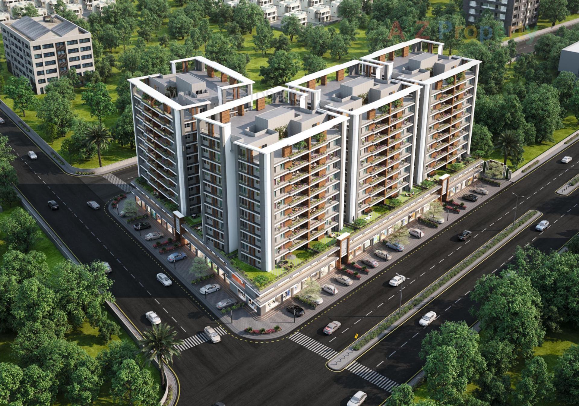 3D Elevation of real estate project Shree Siddheshwar Hazelwood located at Vadod, Vadodara, Gujarat