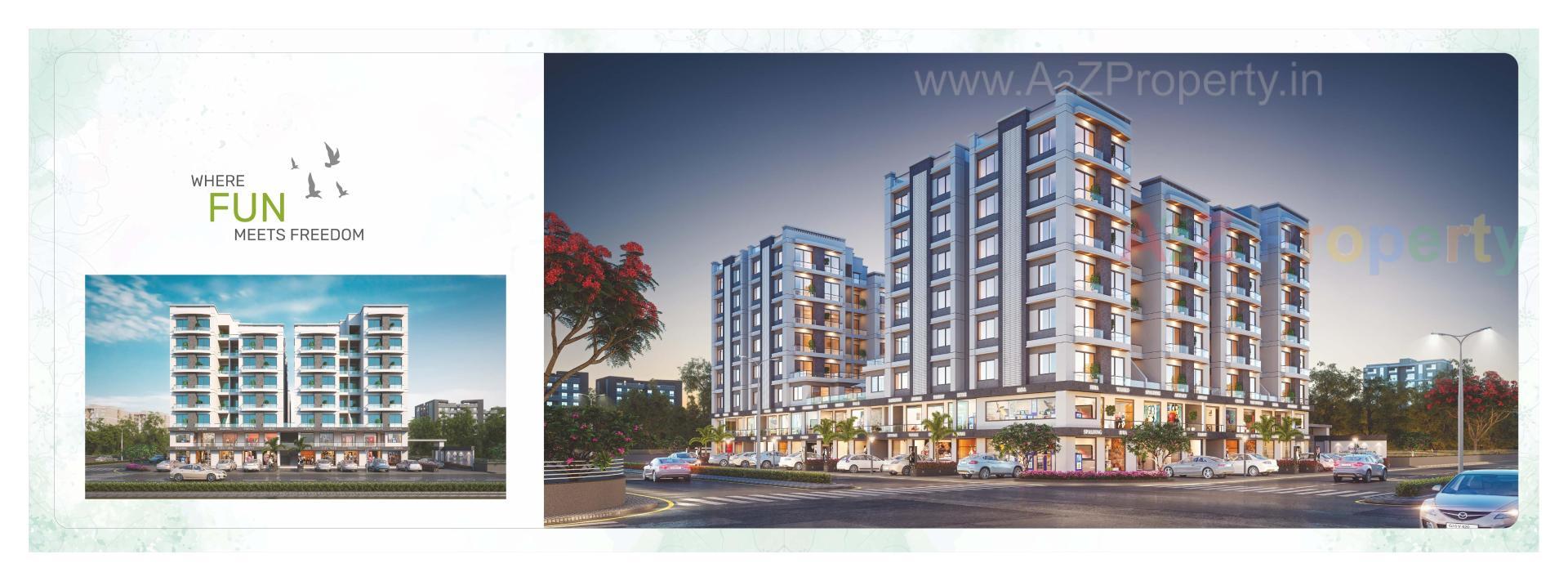 3D Elevation of real estate project Shree Siddheshwar Heliconia located at Danteshwar, Vadodara, Gujarat