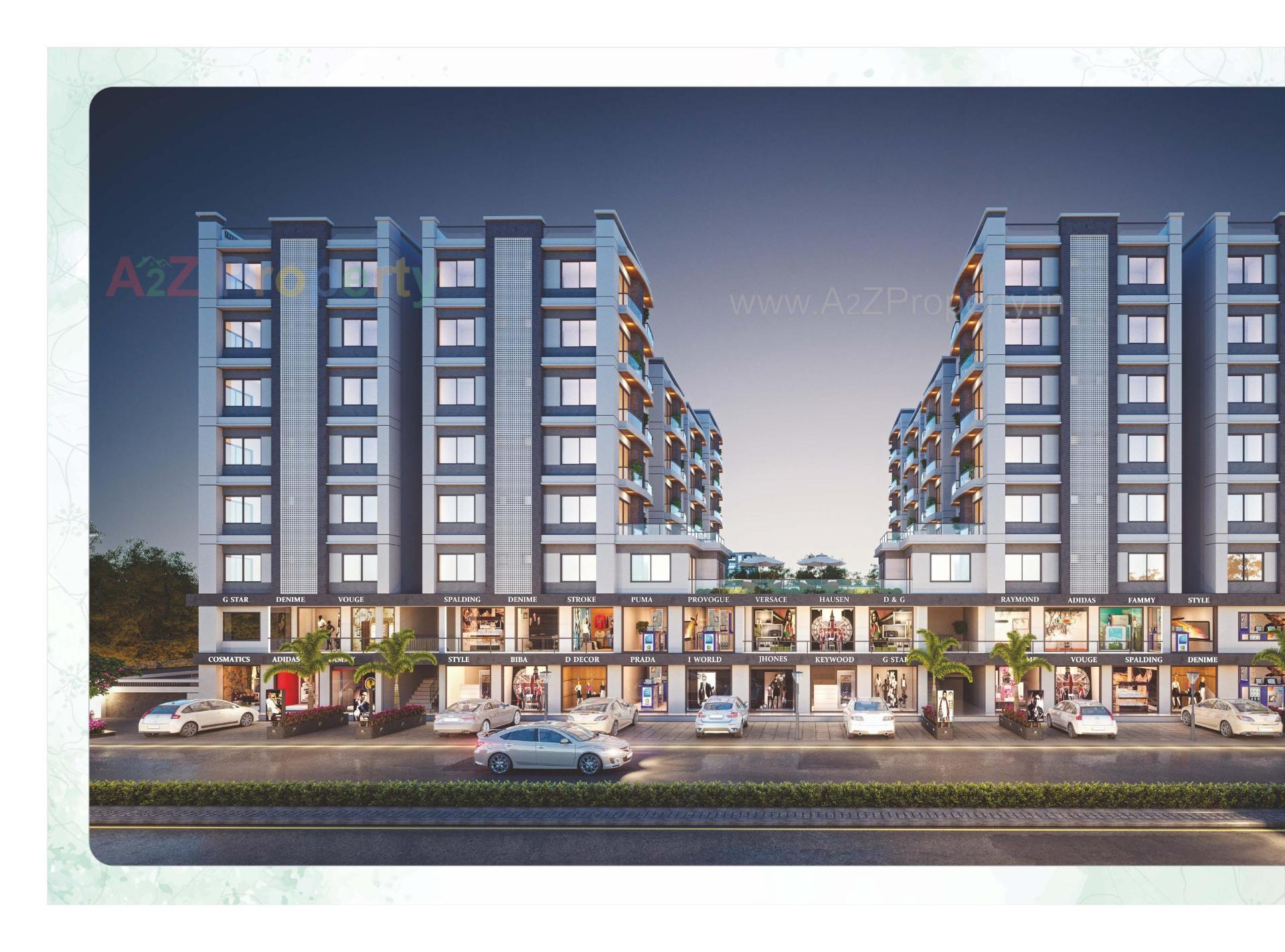 3D Elevation of real estate project Shree Siddheshwar Heliconia located at Danteshwar, Vadodara, Gujarat