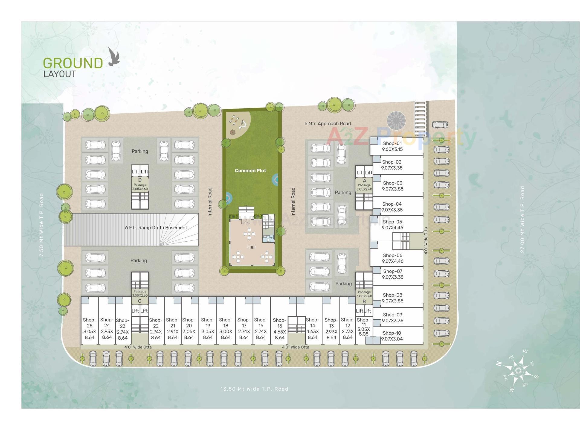 Layout of real estate project Shree Siddheshwar Heliconia located at Danteshwar, Vadodara, Gujarat