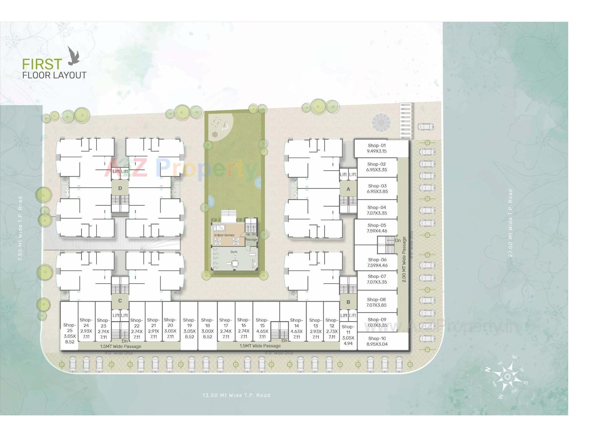Layout of real estate project Shree Siddheshwar Heliconia located at Danteshwar, Vadodara, Gujarat