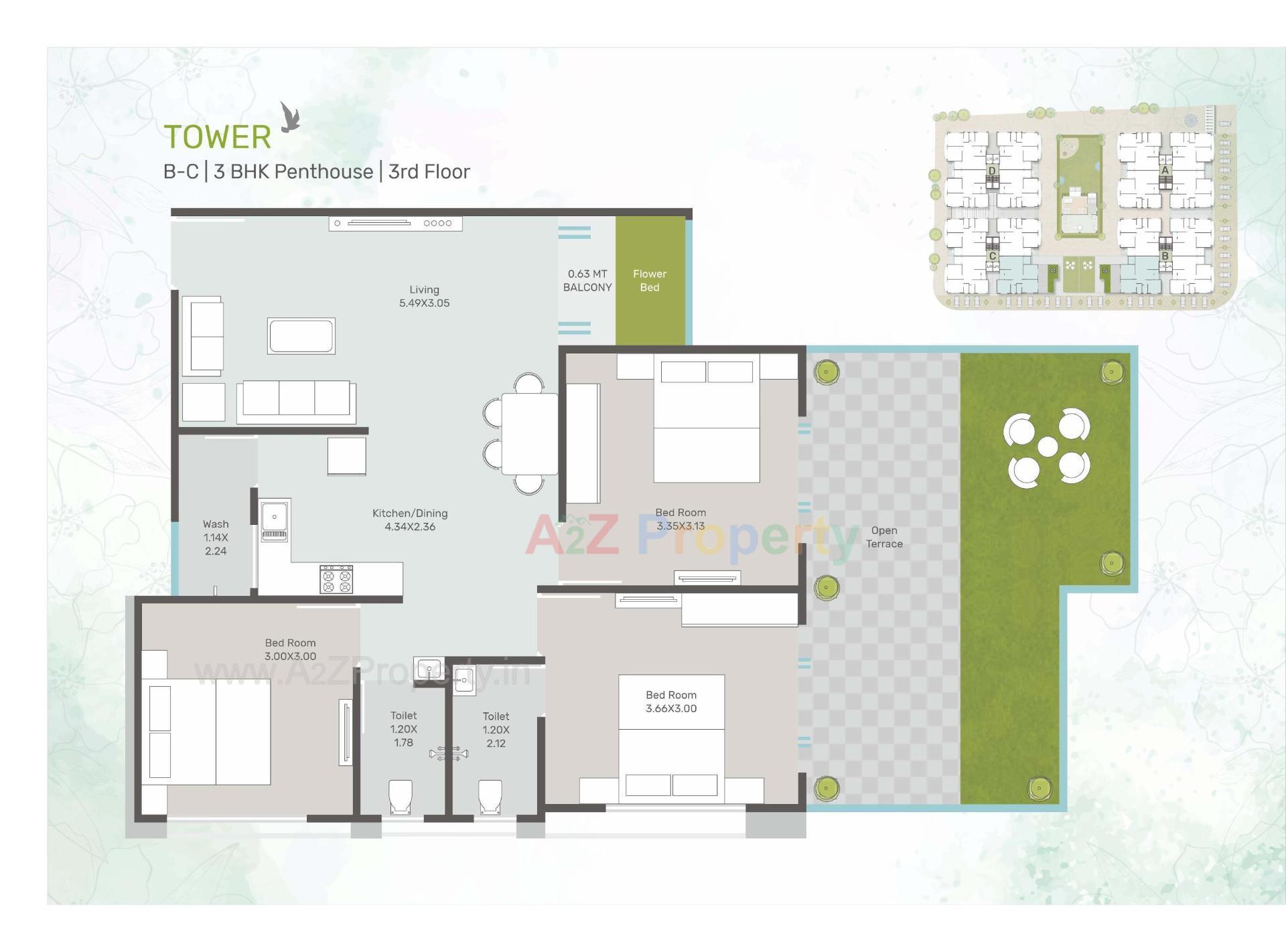 Layout of real estate project Shree Siddheshwar Heliconia located at Danteshwar, Vadodara, Gujarat