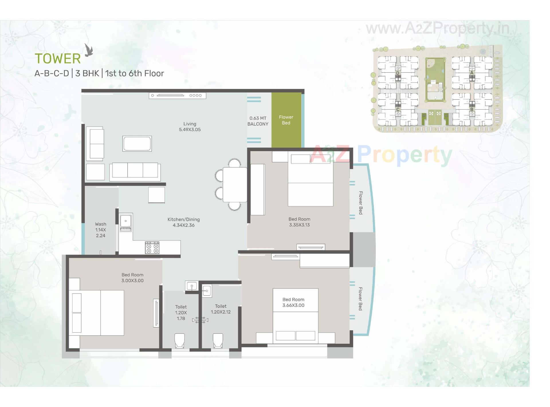 Layout of real estate project Shree Siddheshwar Heliconia located at Danteshwar, Vadodara, Gujarat