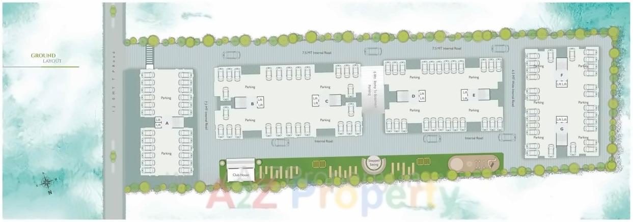 Layout of real estate project Shree Siddheshwar Helix located at Vemali, Vadodara, Gujarat
