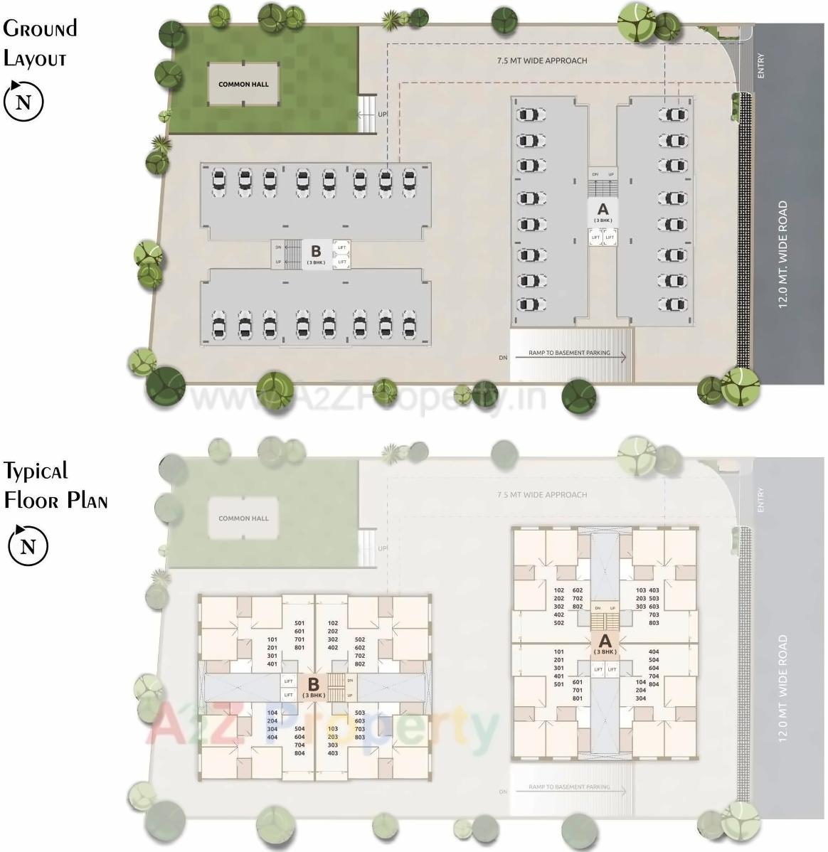 Layout of real estate project Shree Siddheshwar Highlife located at Harni, Vadodara, Gujarat