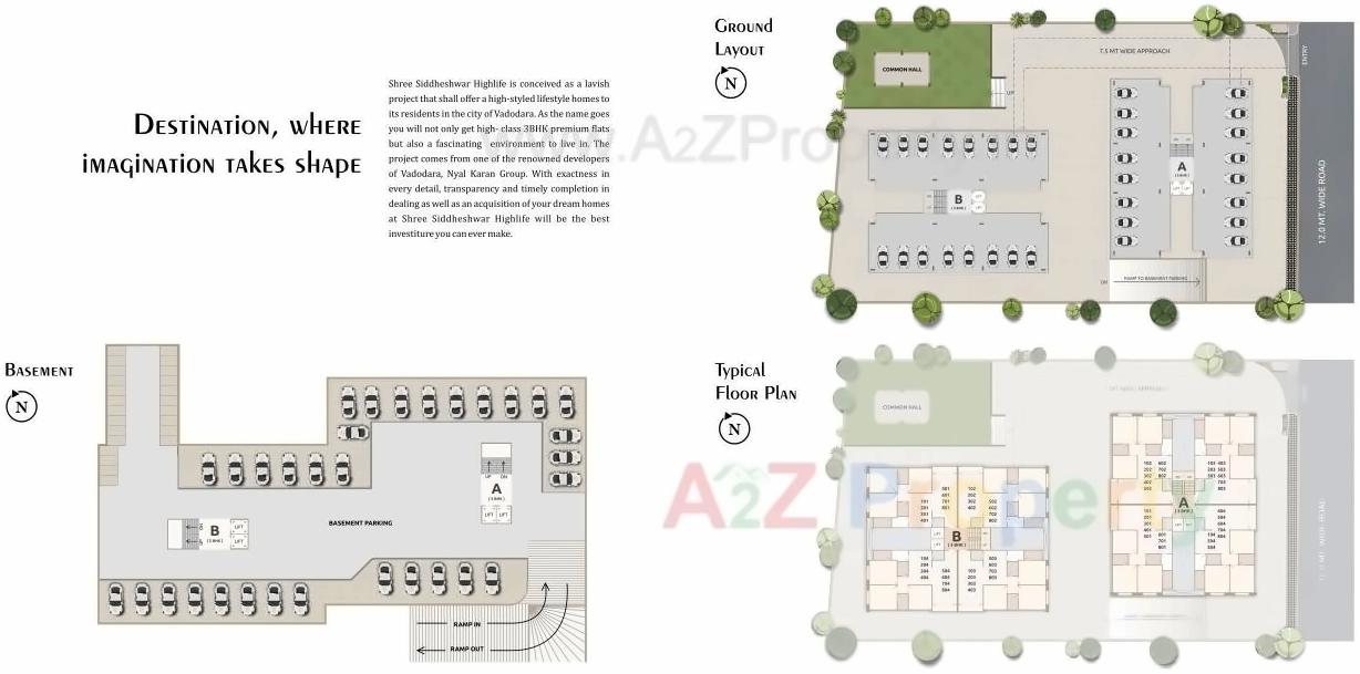 Layout of real estate project Shree Siddheshwar Highlife located at Harni, Vadodara, Gujarat
